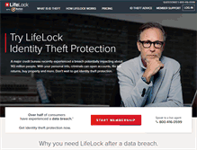 Tablet Screenshot of lifelock.com